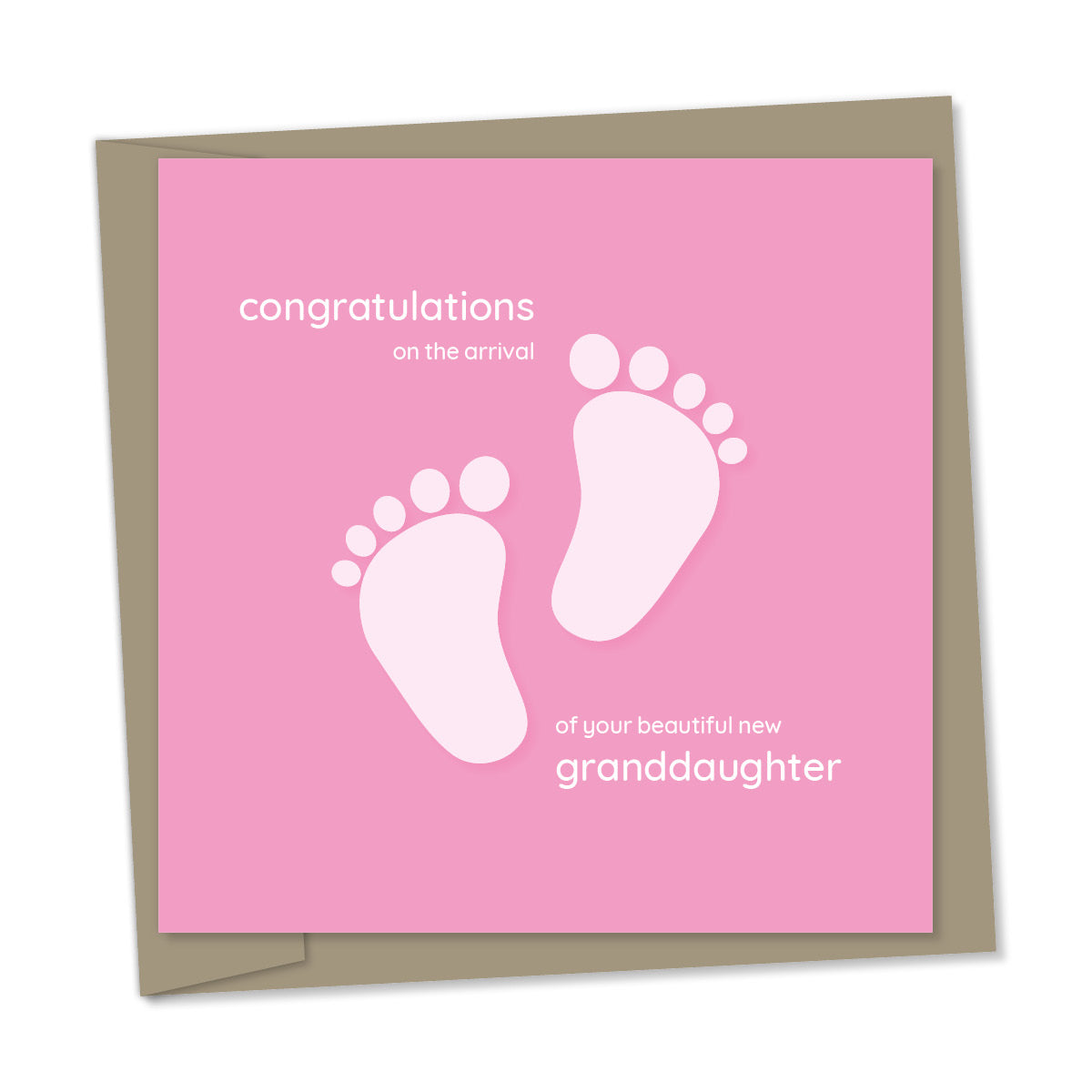 congratulations on the arrival of your beautiful new granddaughter – new baby girl card