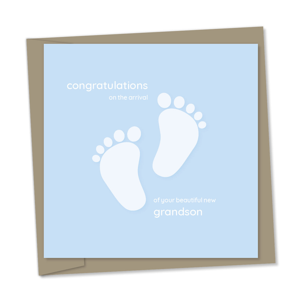 congratulations on the arrival of your beautiful new grandson – new baby boy card