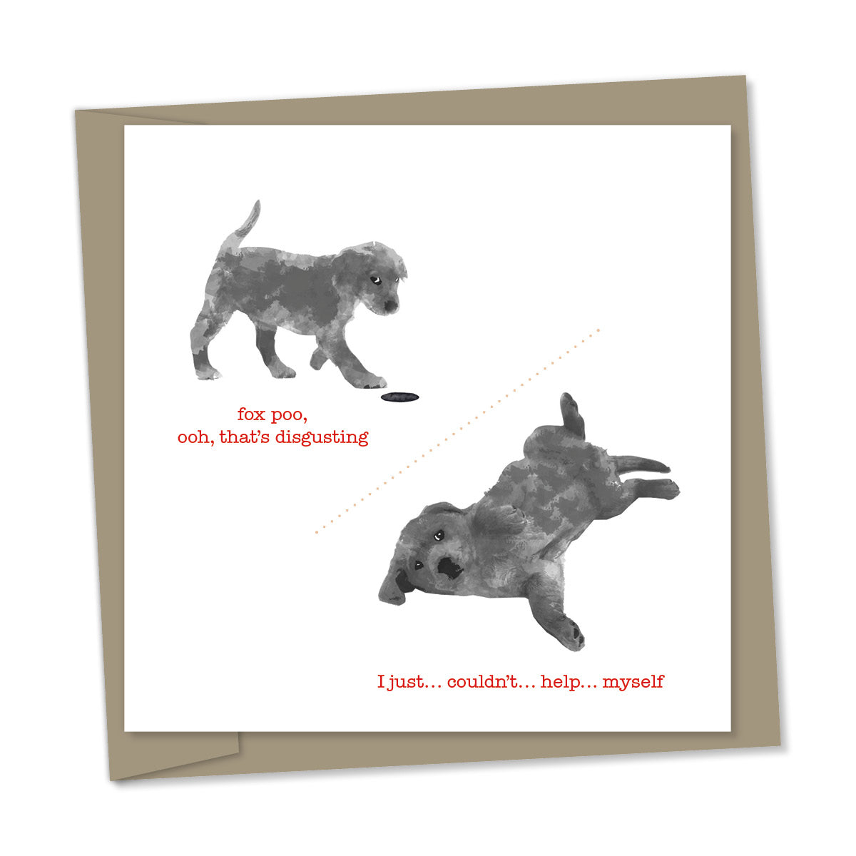 fox poo, dark puppy rolling in it – 'I just... couldn't... help... myself'