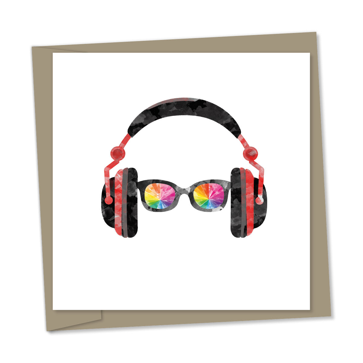 headphones and sunglasses