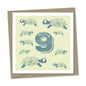 9th birthday card – tortoises, pale green