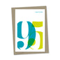 95th Birthday card overlapping numbers