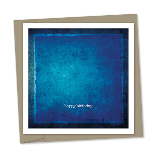 happy birthday – white type on blue