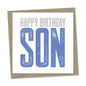 happy birthday son – blue and grey