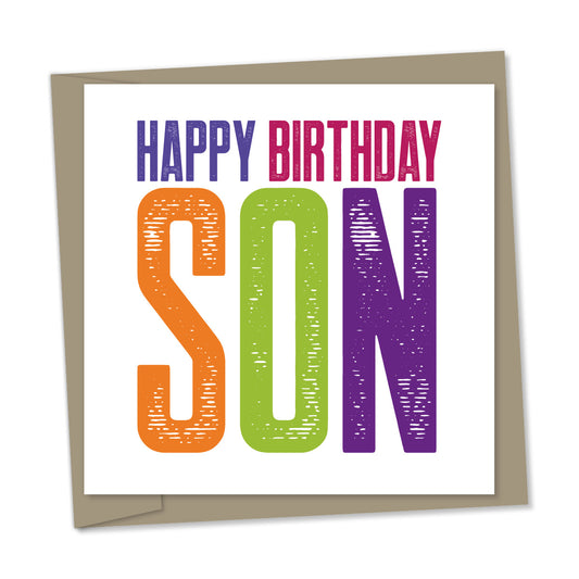 happy birthday son – bright colours
