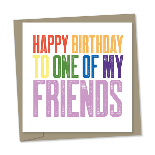 happy birthday to one of my friends – rainbow colours
