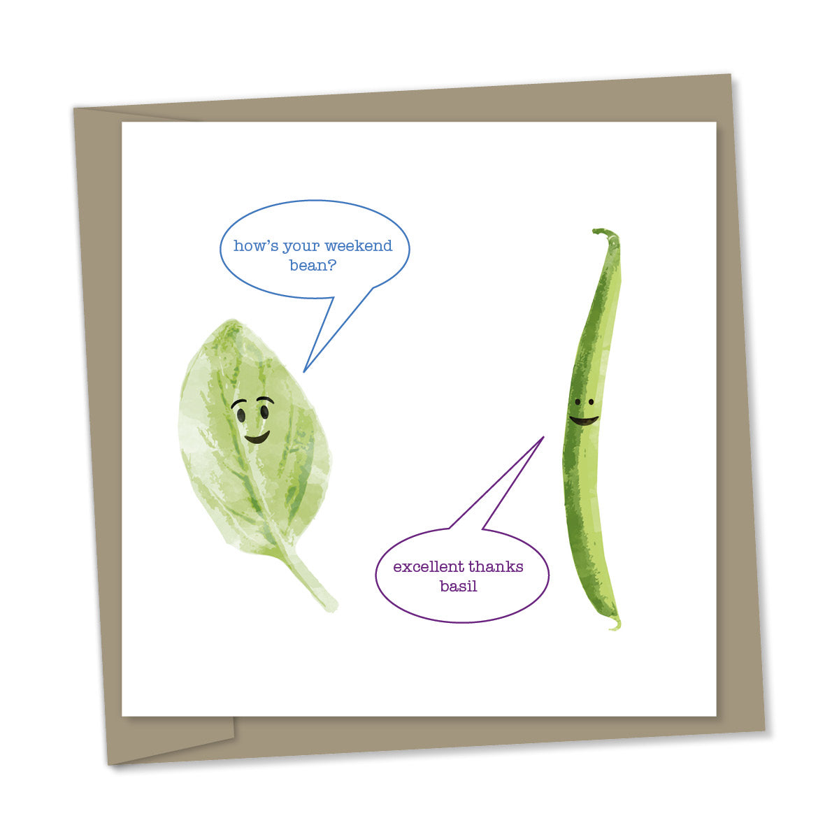 “how's your weekend bean?” – “excellent thanks basil”