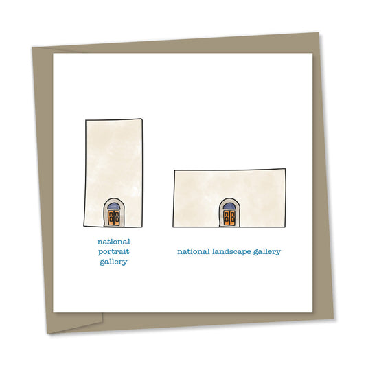 national portrait gallery, national landscape gallery – greetings card