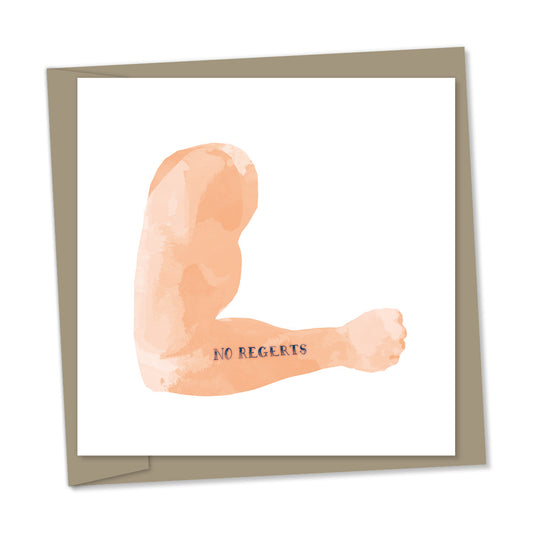 tattoed arm – no regerts