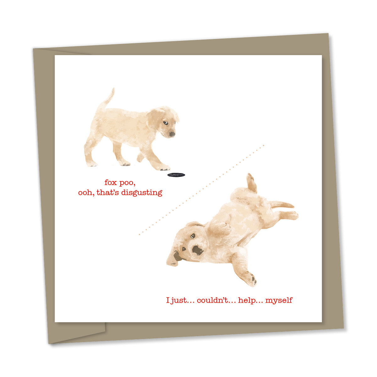 fox poo, golden puppy rolling in it – 'I just... couldn't... help... myself'