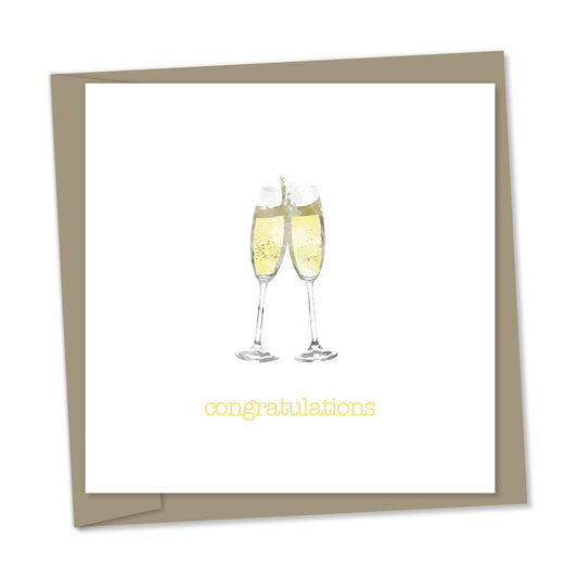 congratulations – champagne flutes