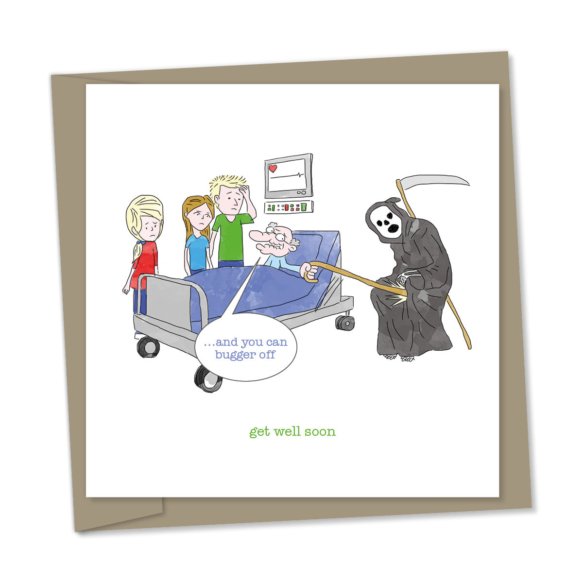 get well soon – grim reaper
