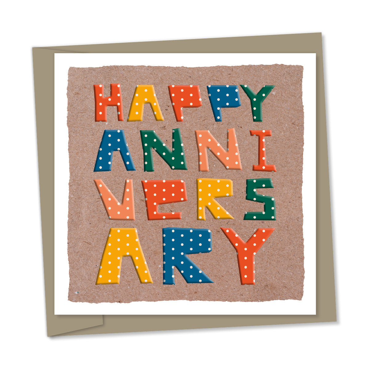 happy anniversary – hand cut type
