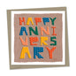 happy anniversary – hand cut type