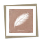 thinking of you – lino cut feather