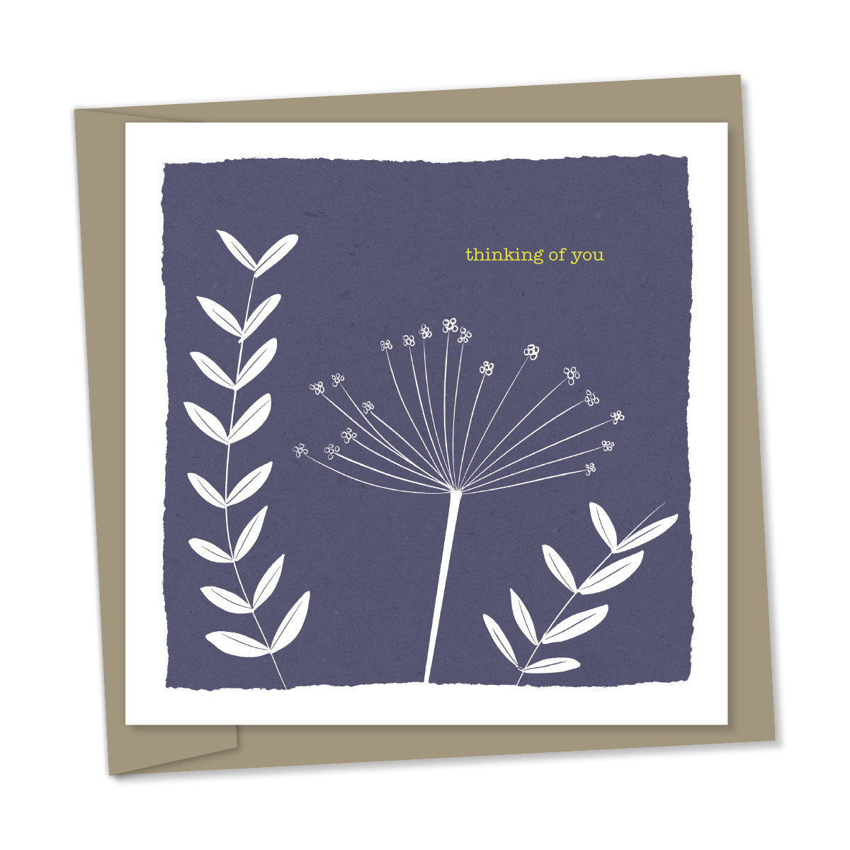 thinking of you – lino cut dandelion