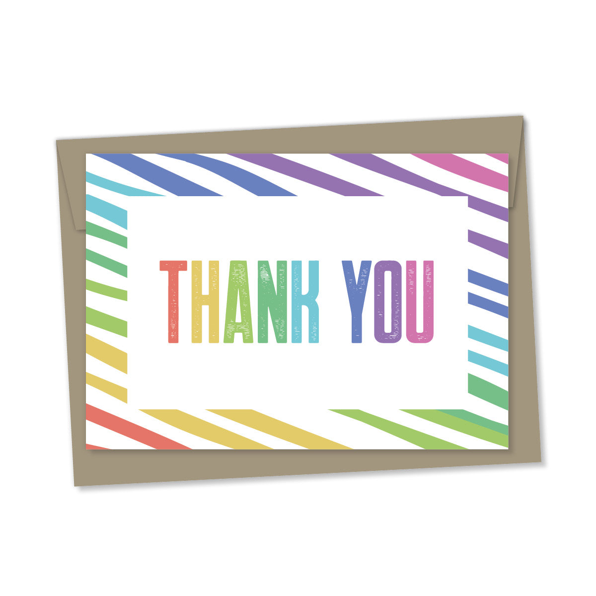 thank you – diagonal coloured lines