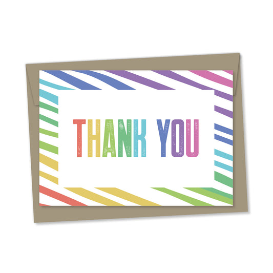 thank you – diagonal coloured lines