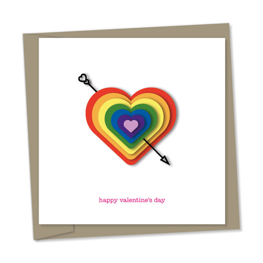 happy valentine’s pride paper heart