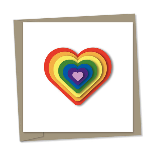 pride rainbow heart